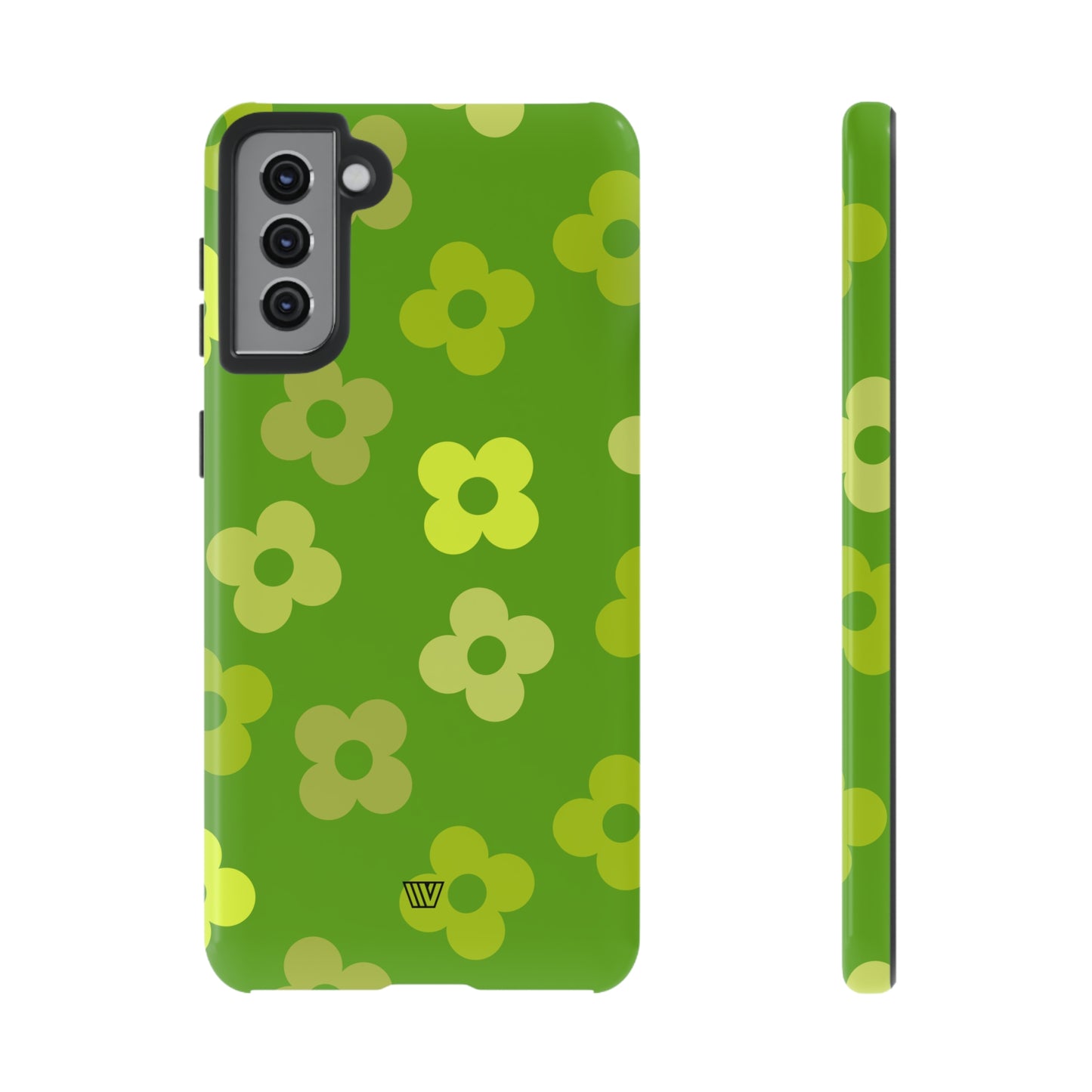 GREEN RETRO FLOWERS | Tough Phone Case - Trovvve