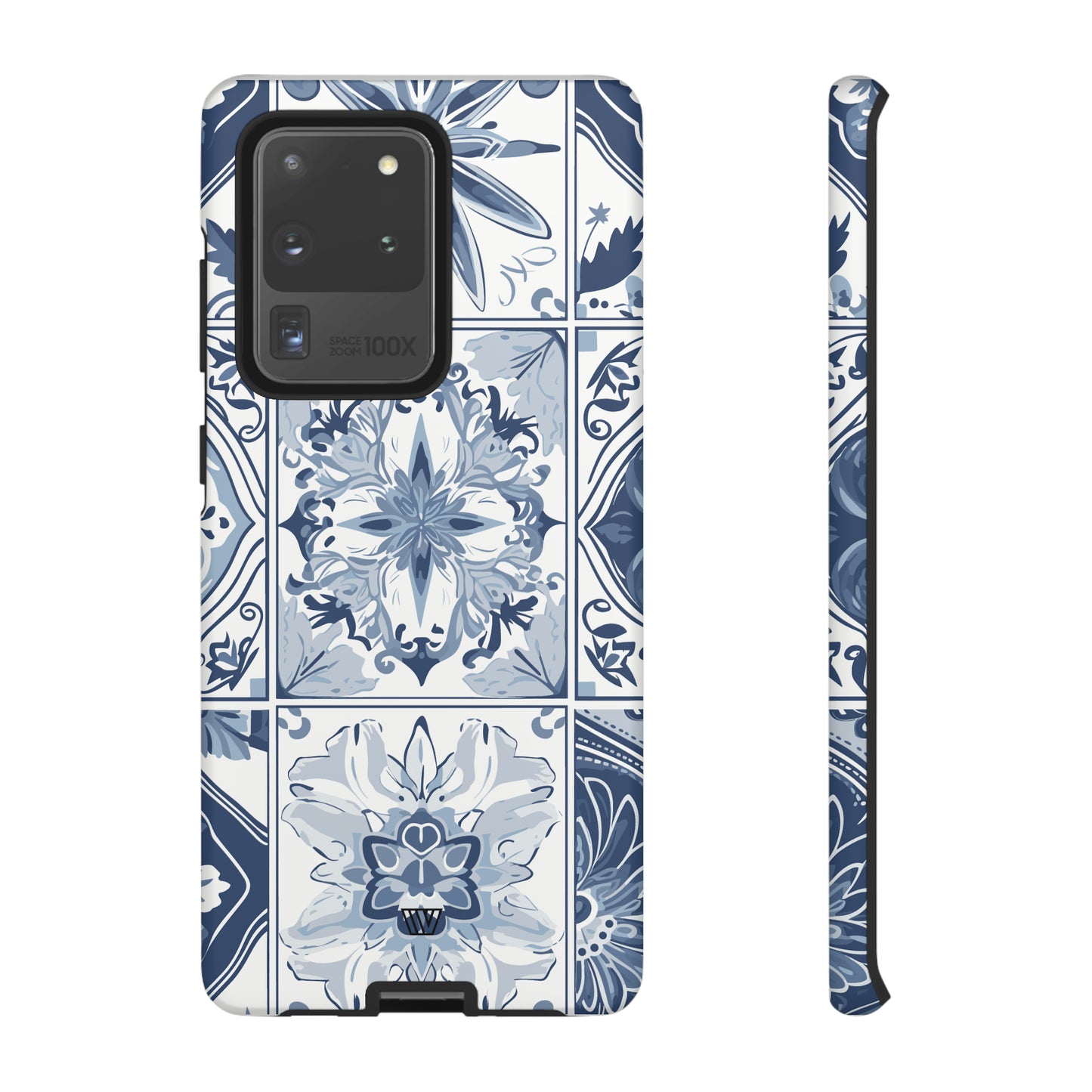 BLUE WHITE TILE | Tough Phone Case - Trovvve