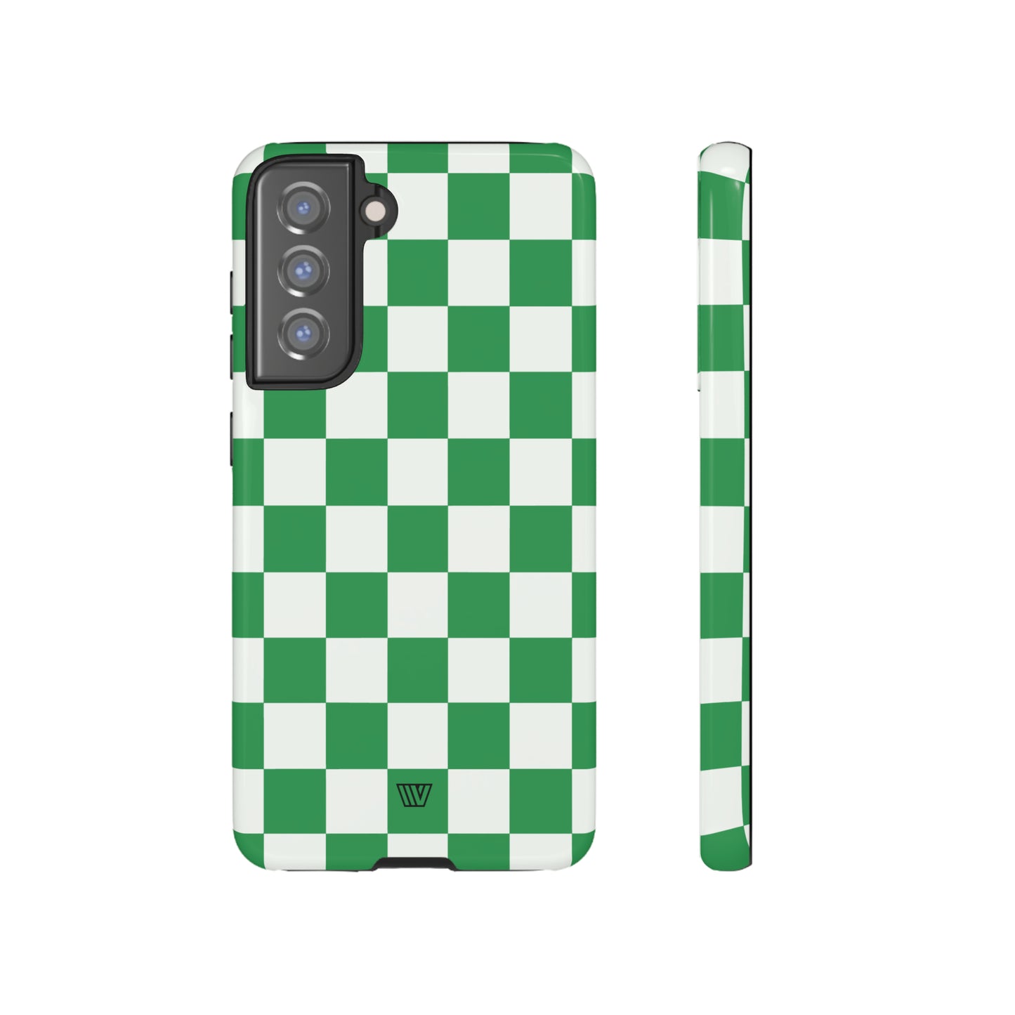 GREEN WHITE CHECKERBOARD | Tough Phone Case - Trovvve