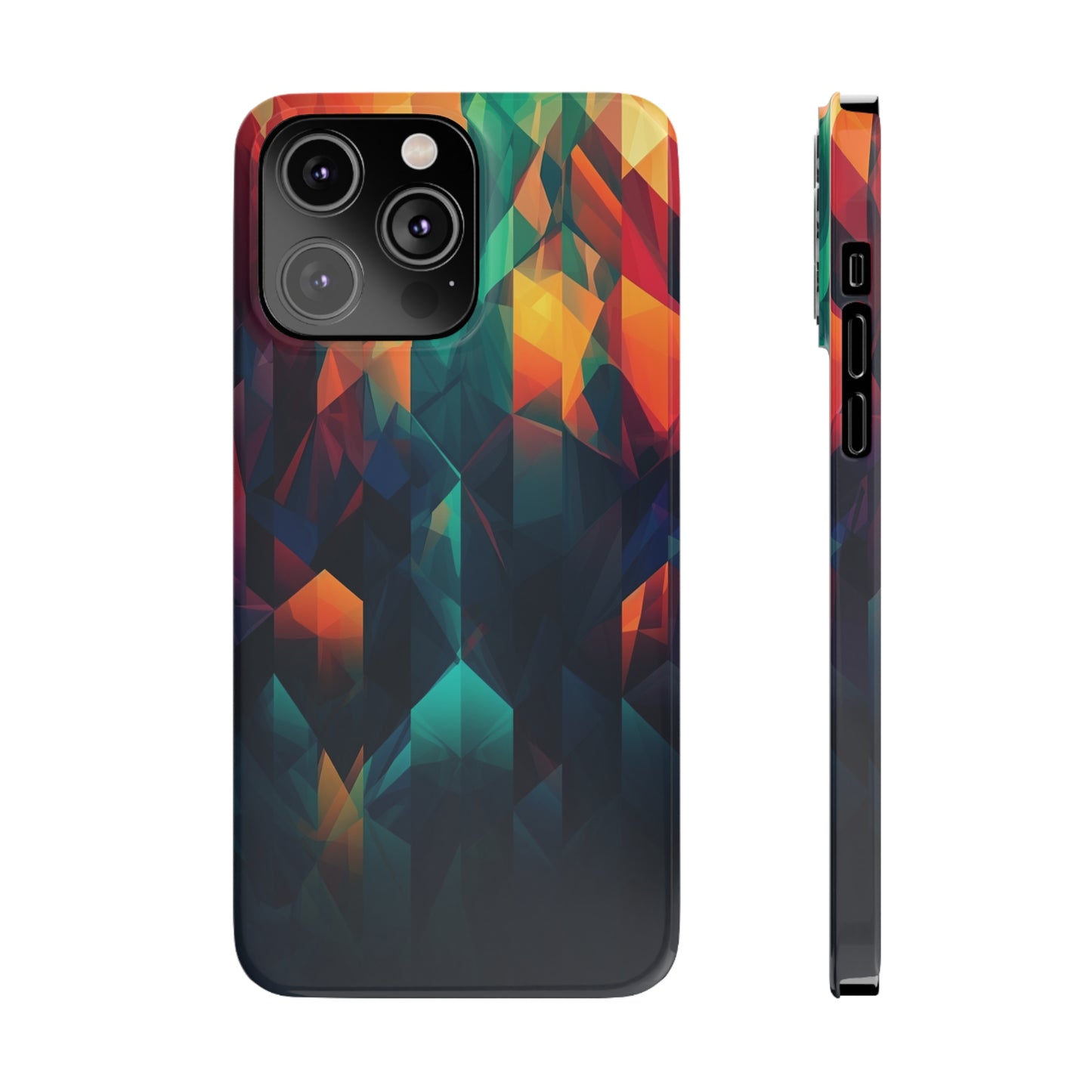 COLORFUL ABSTRACT GEOMETRY | Slim iPhone Case - Trovvve