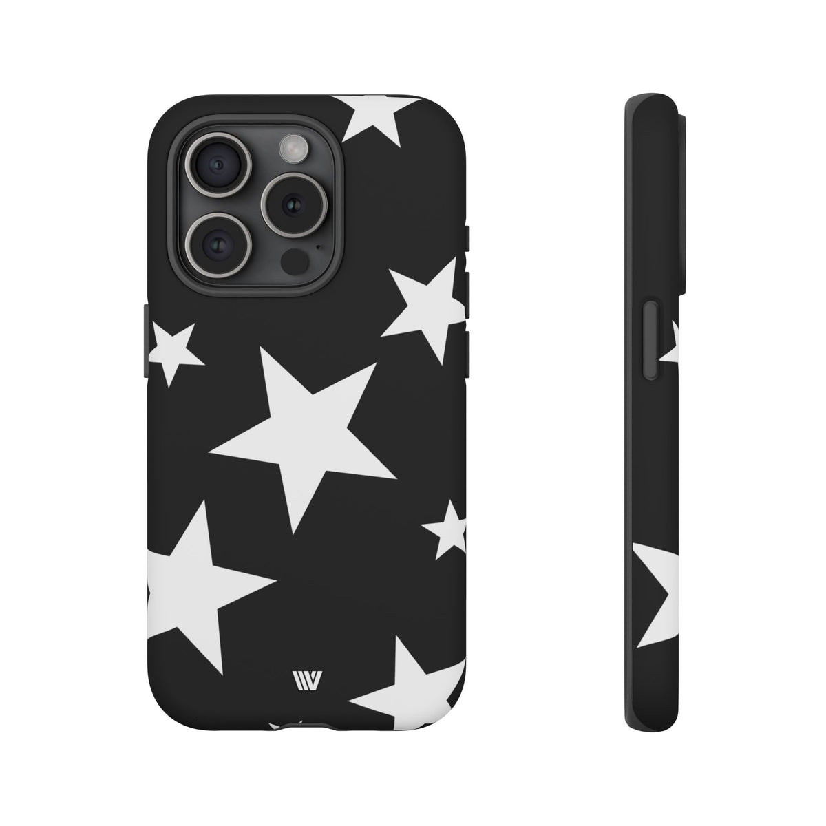JET BLACK BOLD STARS | Tough Phone Case