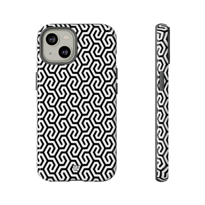 ABSTRACT INTERLOCKING PATTERN | Tough Phone Case