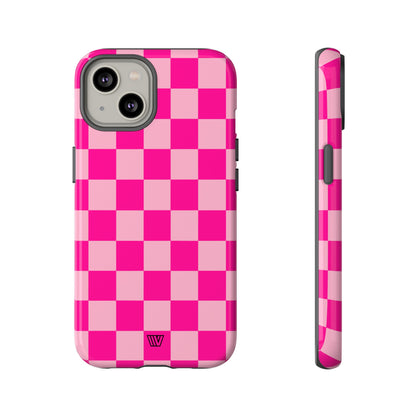 HOT PINK CHECKERBOARD | Tough Phone Case