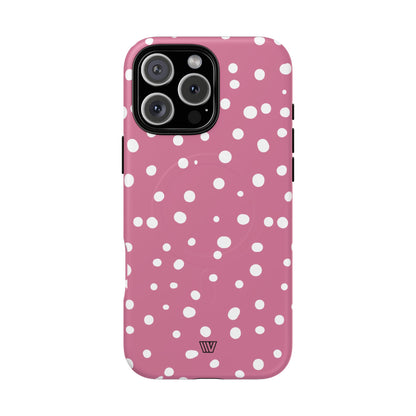 BLUSH RED DOTS | MagSafe Tough iPhone Case