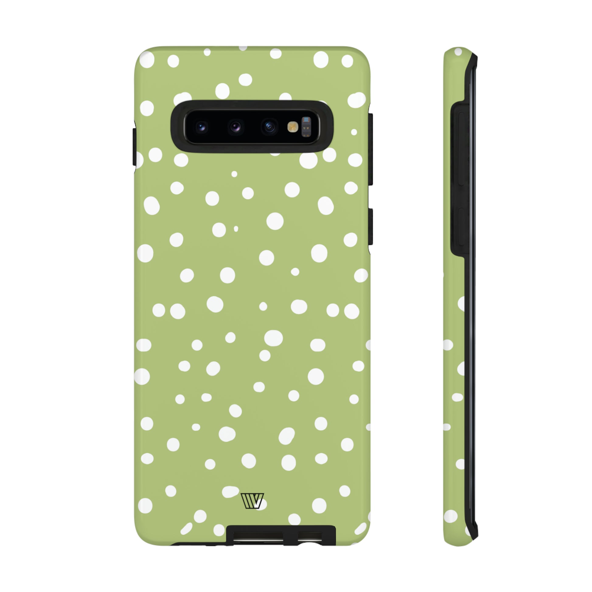 PALE OLIVE DOTS | Tough Phone Case - Trovvve