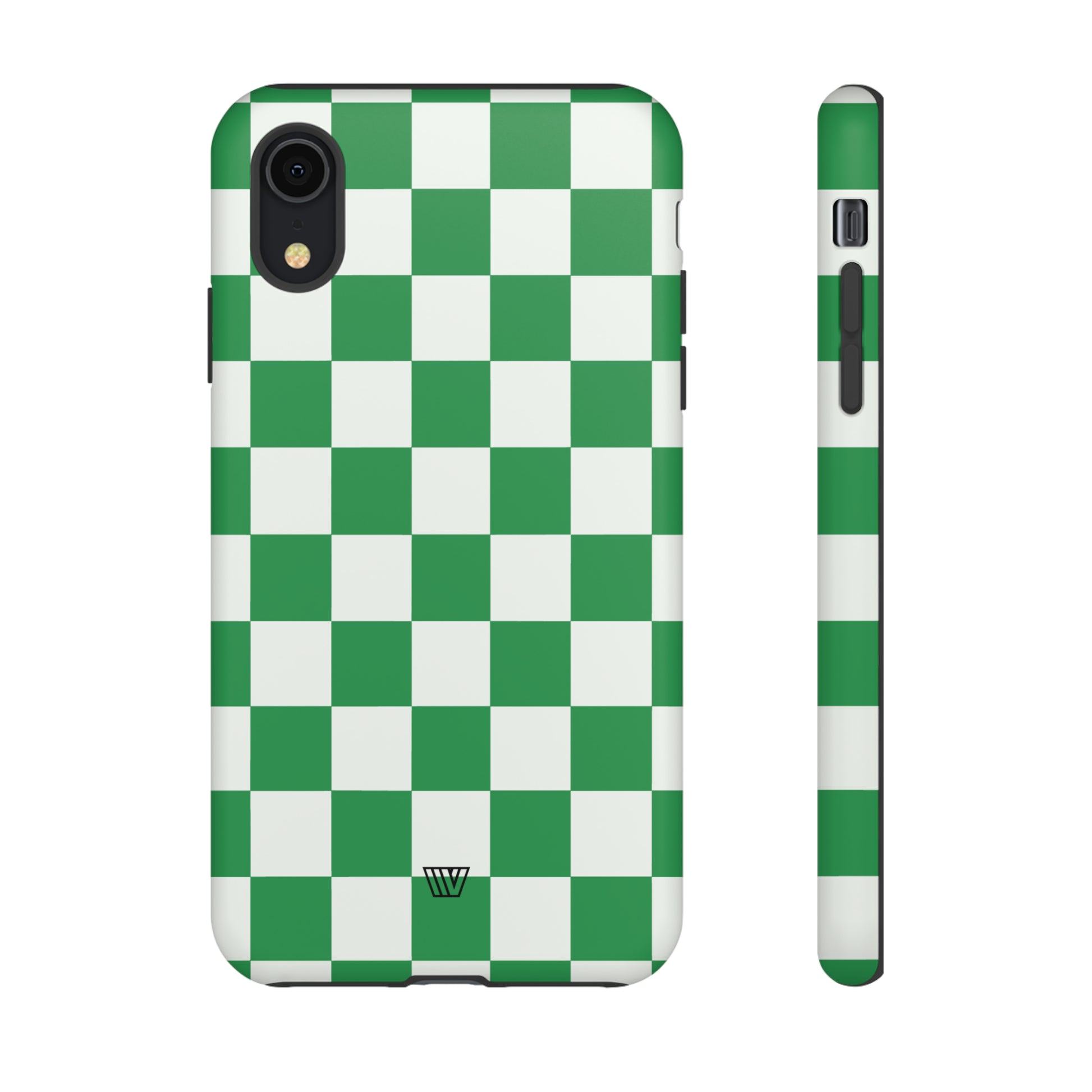 GREEN WHITE CHECKERBOARD | Tough Phone Case - Trovvve