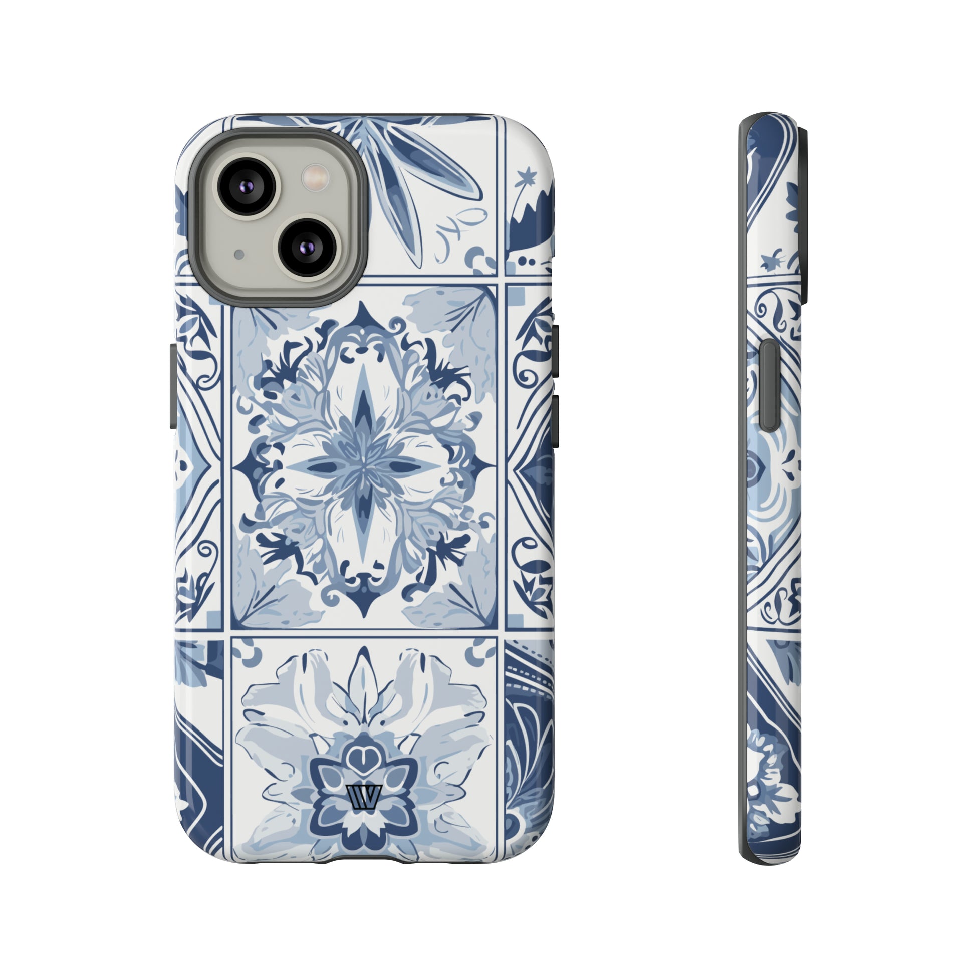 BLUE WHITE TILE | Tough Phone Case - Trovvve