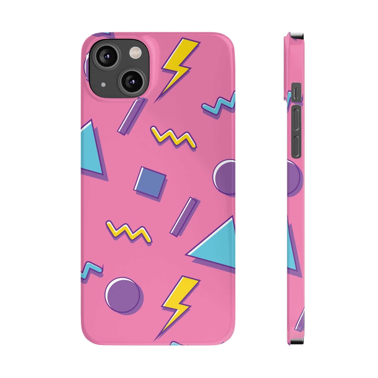 80 /90s PINK RETRO PATTERN | Slim iPhone Case - Trovvve