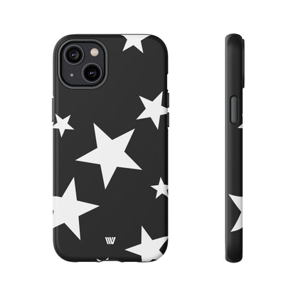 JET BLACK BOLD STARS | Tough Phone Case