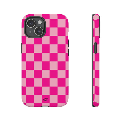 HOT PINK CHECKERBOARD | Tough Phone Case