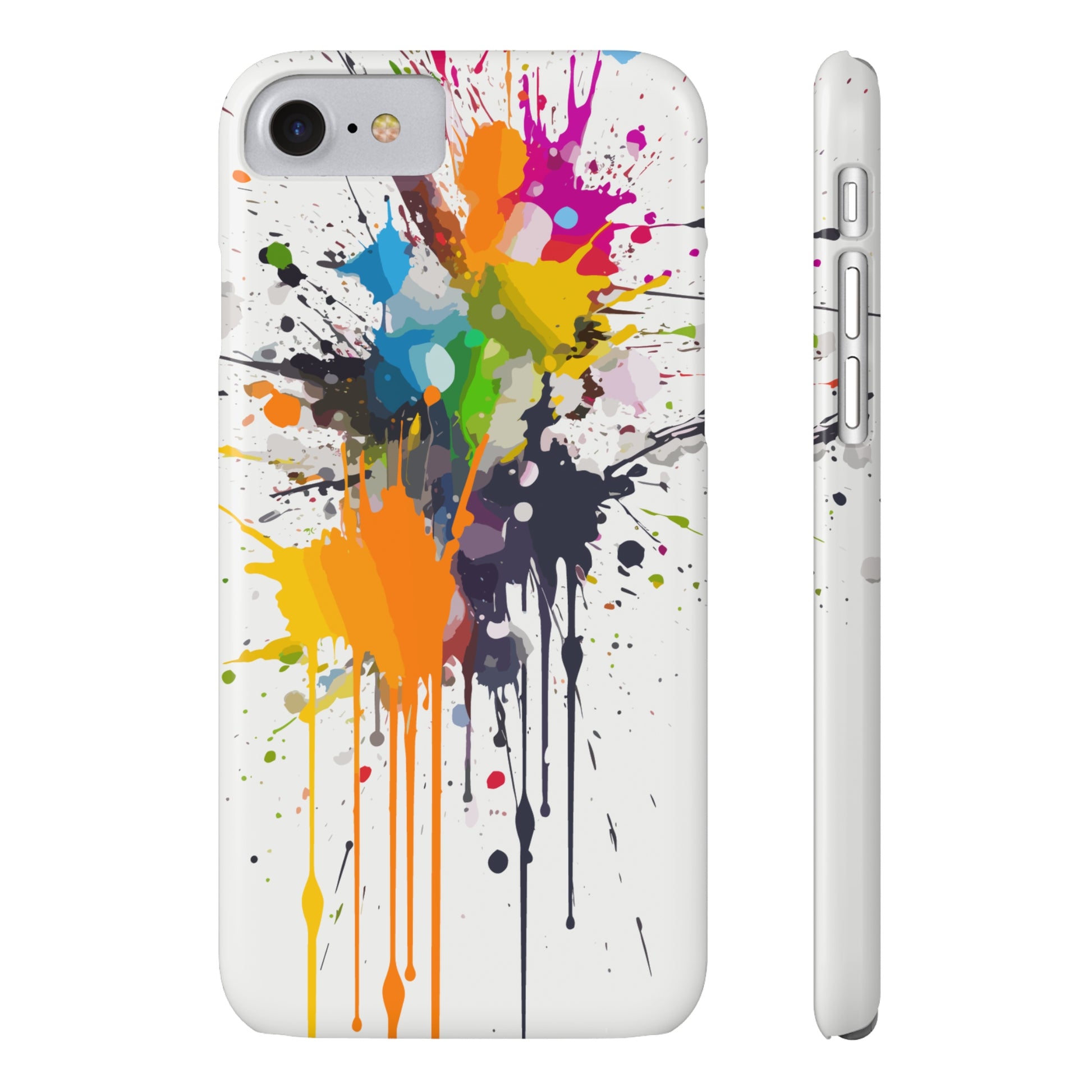 PAINT SPLATTER WHITE | Slim iPhone Case - Trovvve