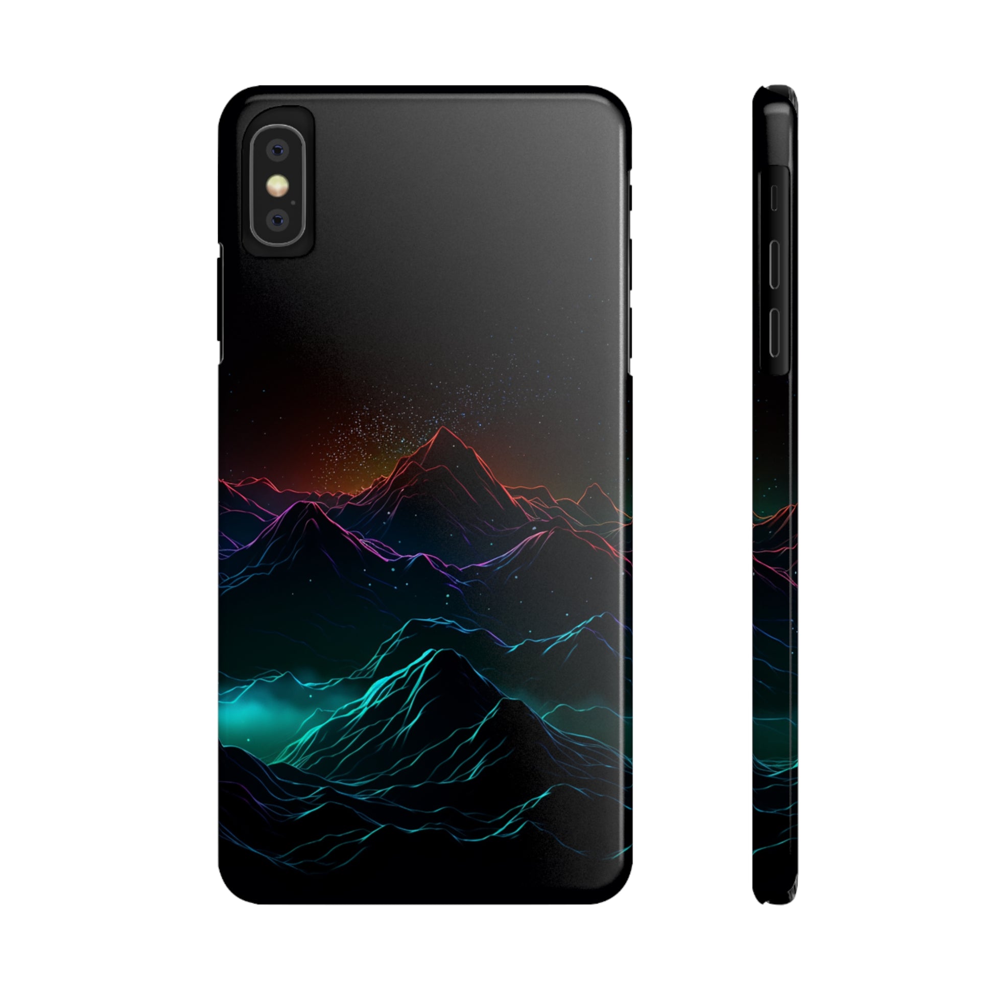 NEON MOUNTAINS | Slim iPhone Case - Trovvve