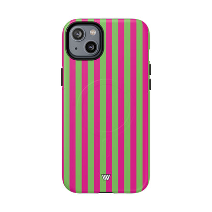 Watermelon Stripe MagSafe Tough iPhone Case – iPhone 14 Plus, Matte