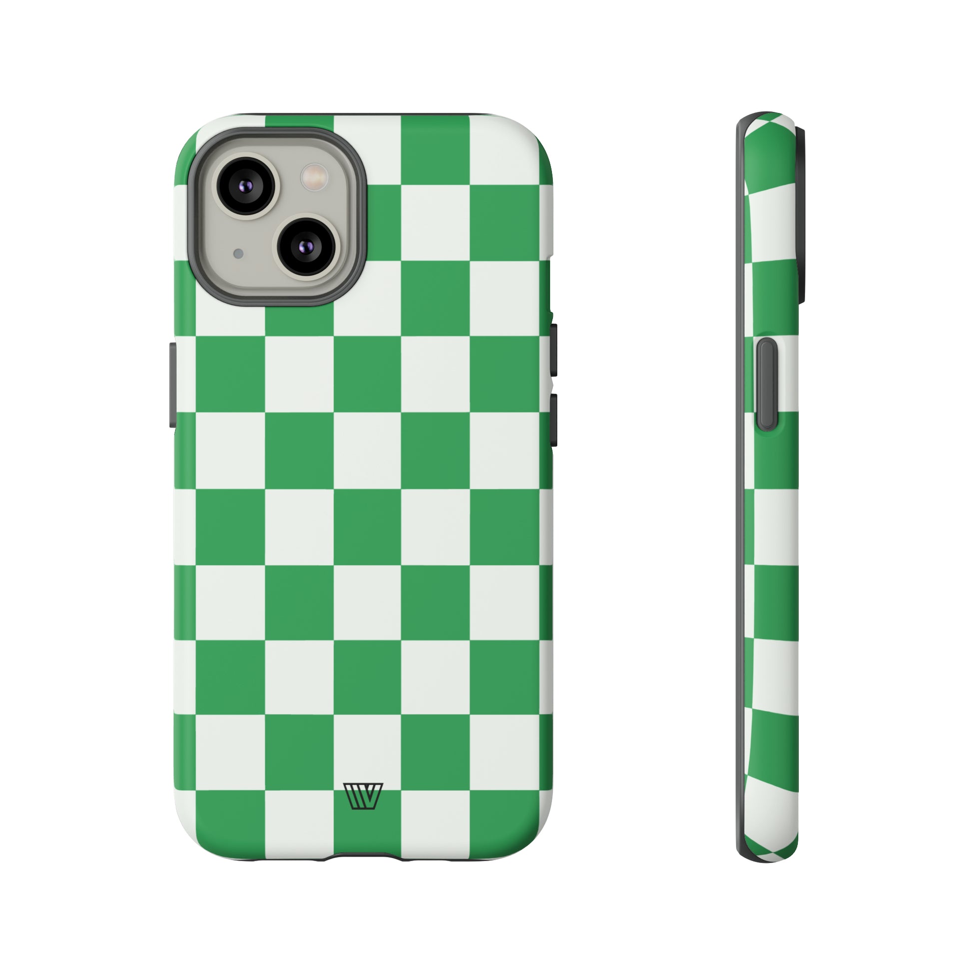 GREEN WHITE CHECKERBOARD | Tough Phone Case - Trovvve