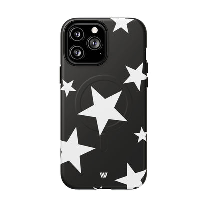 JET BLACK BOLD STARS | MagSafe Tough iPhone Case