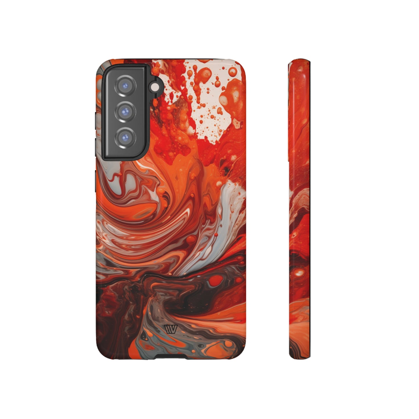 WHITE FIRE PAINT SWIRL | Tough Phone Case - Trovvve