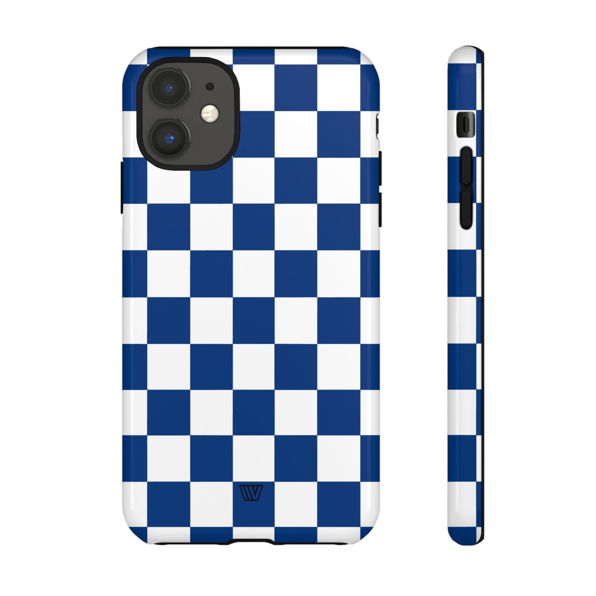 BLUE WHITE CHECKERBOARD | Tough Phone Case - Trovvve