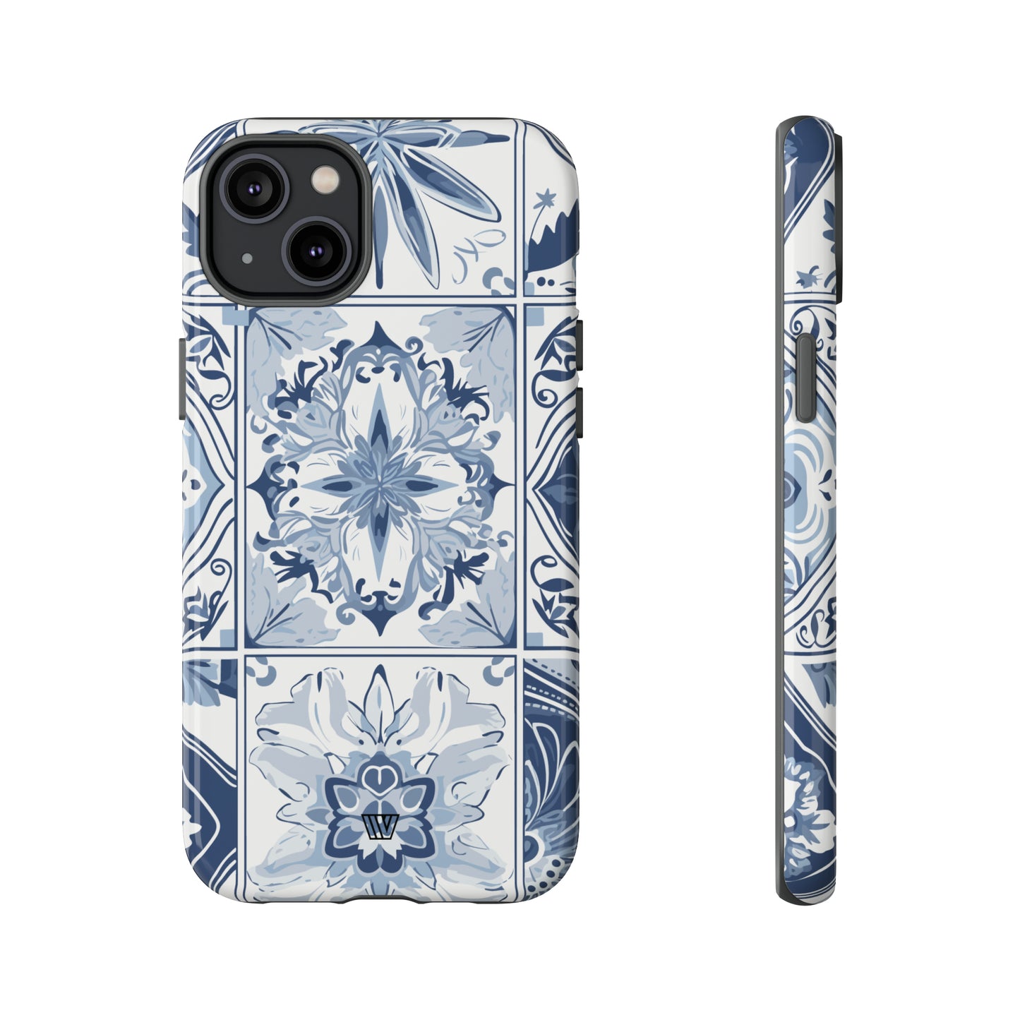 BLUE WHITE TILE | Tough Phone Case - Trovvve