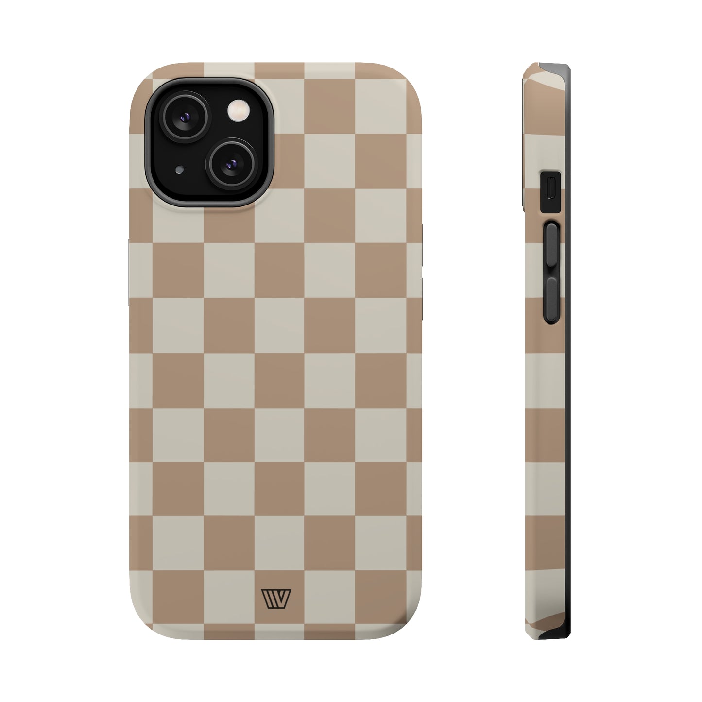 NEUTRAL CHECKERBOARD | MagSafe Tough iPhone Case - Trovvve