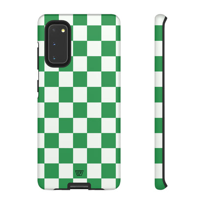 GREEN WHITE CHECKERBOARD | Tough Phone Case - Trovvve