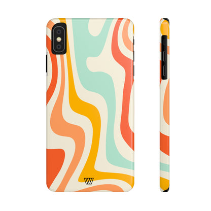 RETRO GROOVY SWIRLS | Slim iPhone Case - Trovvve