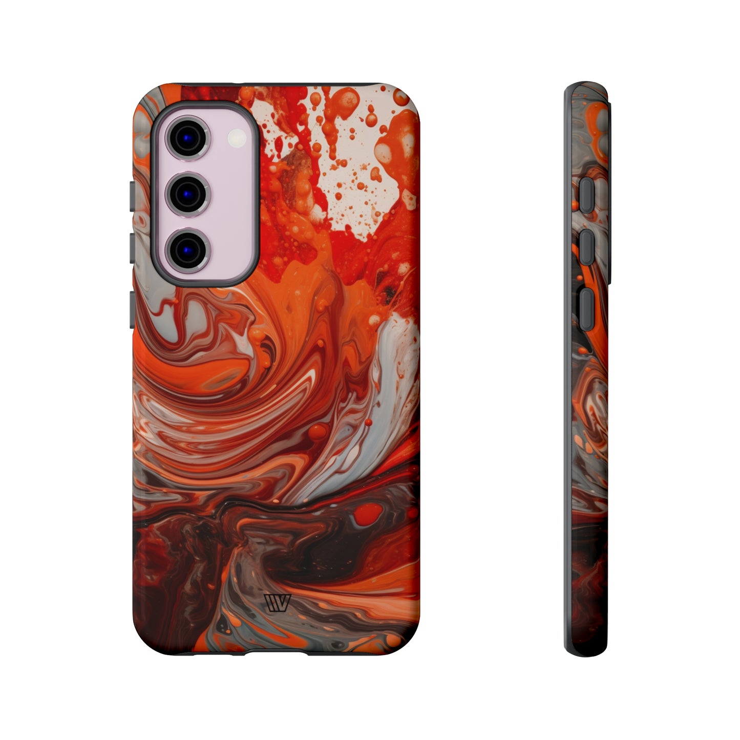 WHITE FIRE PAINT SWIRL | Tough Phone Case - Trovvve