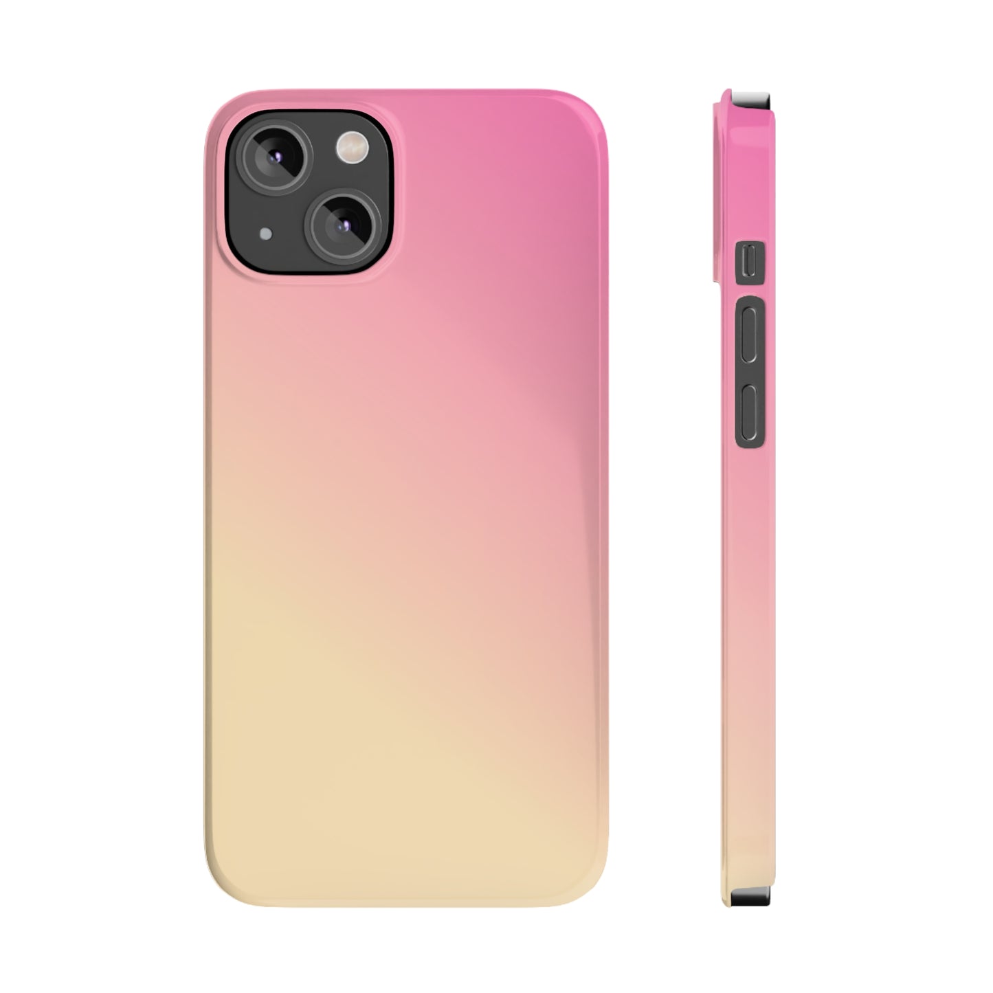 PINK YELLOW GRADIENT | Slim iPhone Case - Trovvve