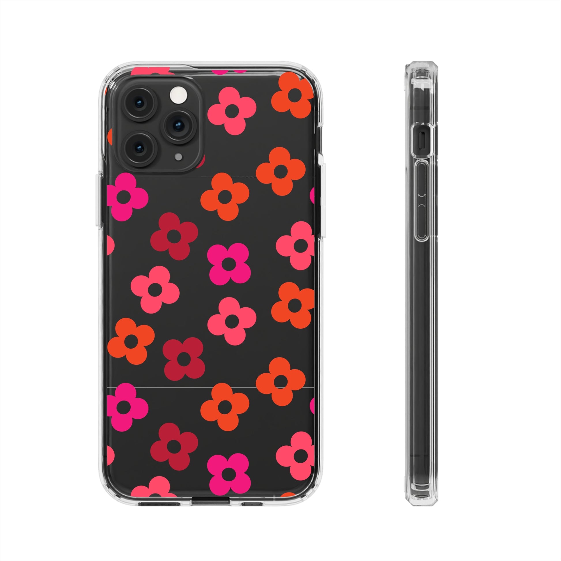 RETRO FLOWERS | Clear Phone Case - Trovvve