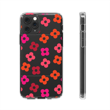 RETRO FLOWERS | Clear Phone Case - Trovvve