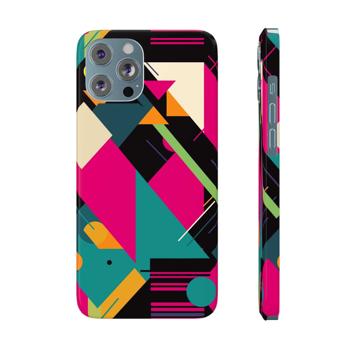 80s / 90s RETRO GEOMETRIC PATTERN | Slim iPhone Case - Trovvve