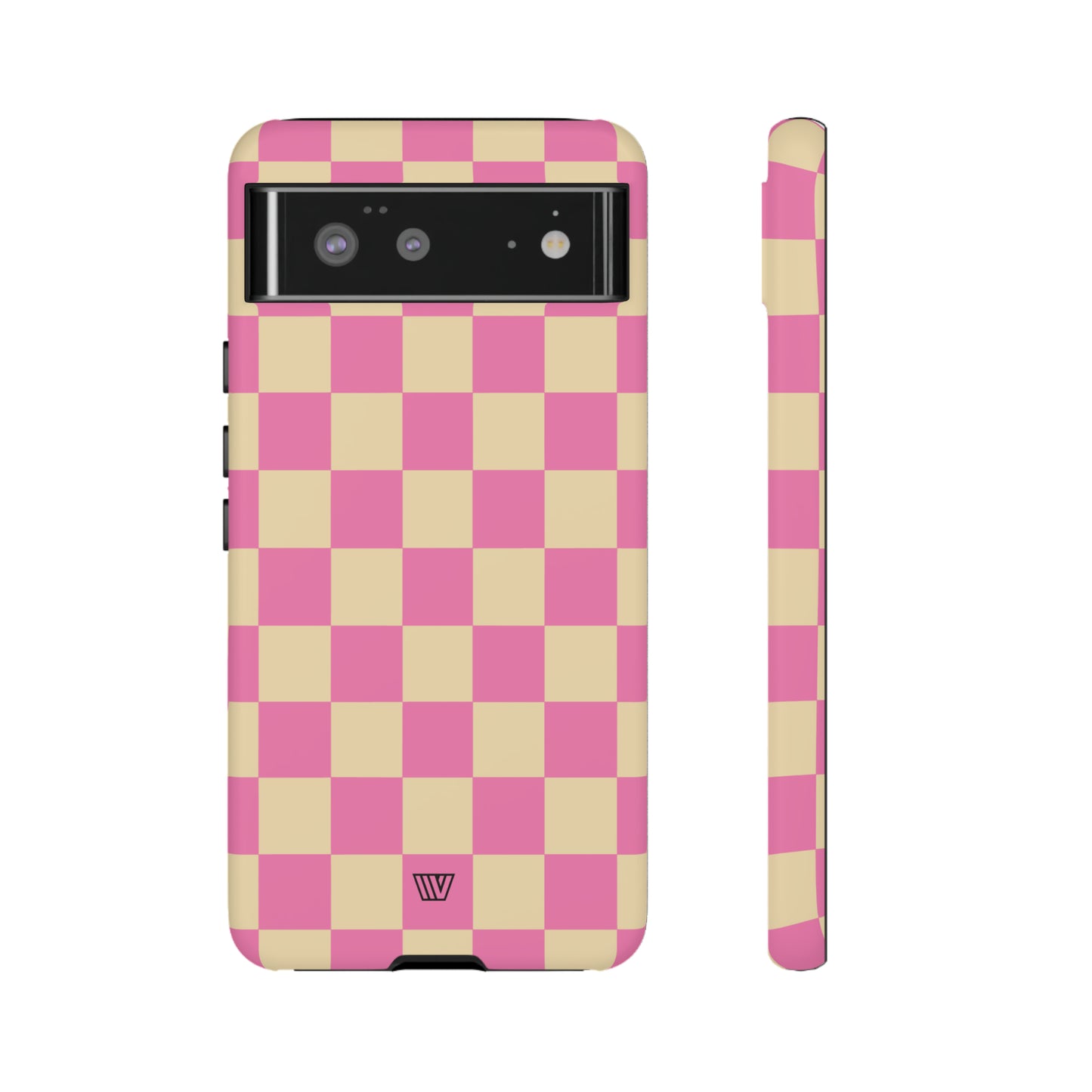 PINK TAN CHECKERBOARD | Tough Phone Case - Trovvve