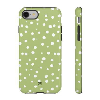 PALE OLIVE DOTS | Tough Phone Case - Trovvve