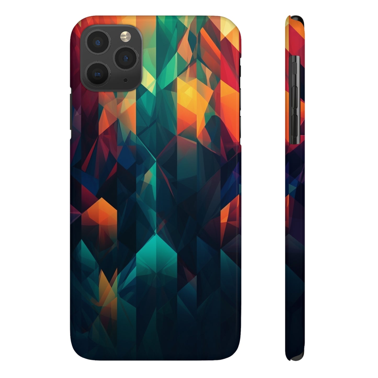 COLORFUL ABSTRACT GEOMETRY | Slim iPhone Case - Trovvve