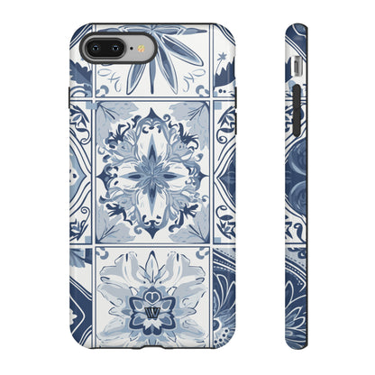 BLUE WHITE TILE | Tough Phone Case - Trovvve