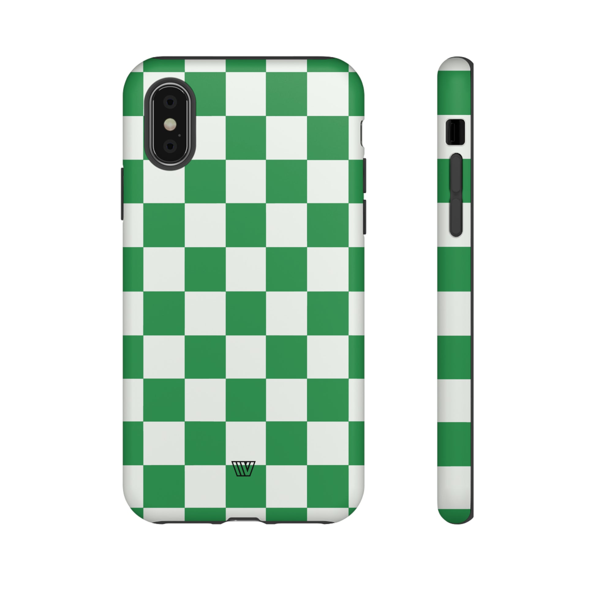 GREEN WHITE CHECKERBOARD | Tough Phone Case - Trovvve