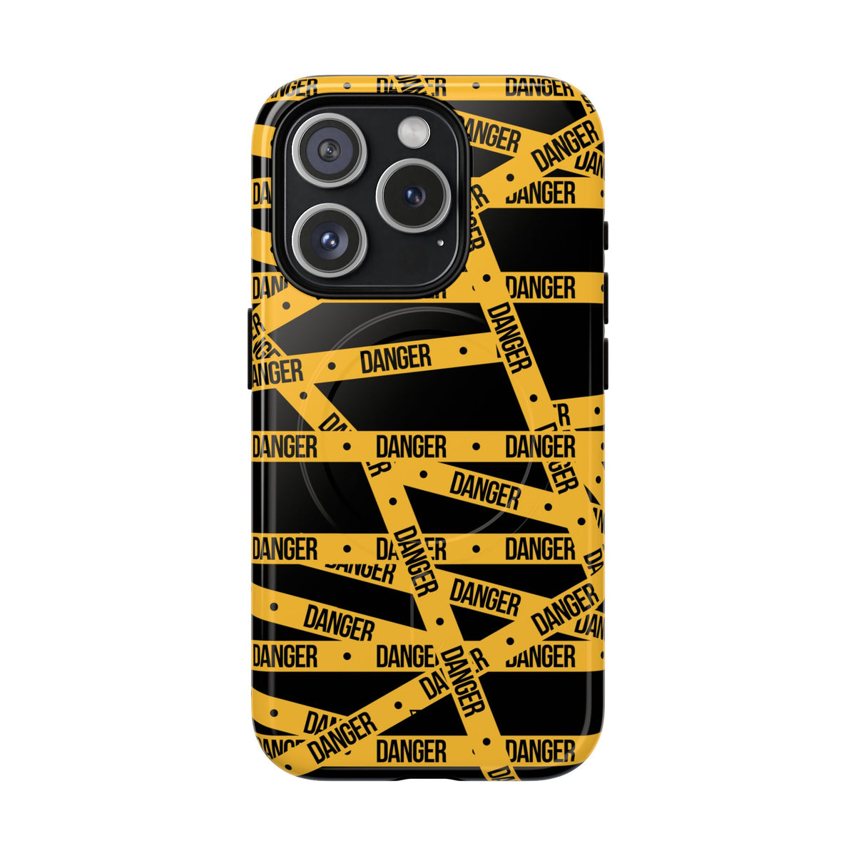Danger Tape MagSafe Tough iPhone Case – iPhone 15 Pro, Glossy