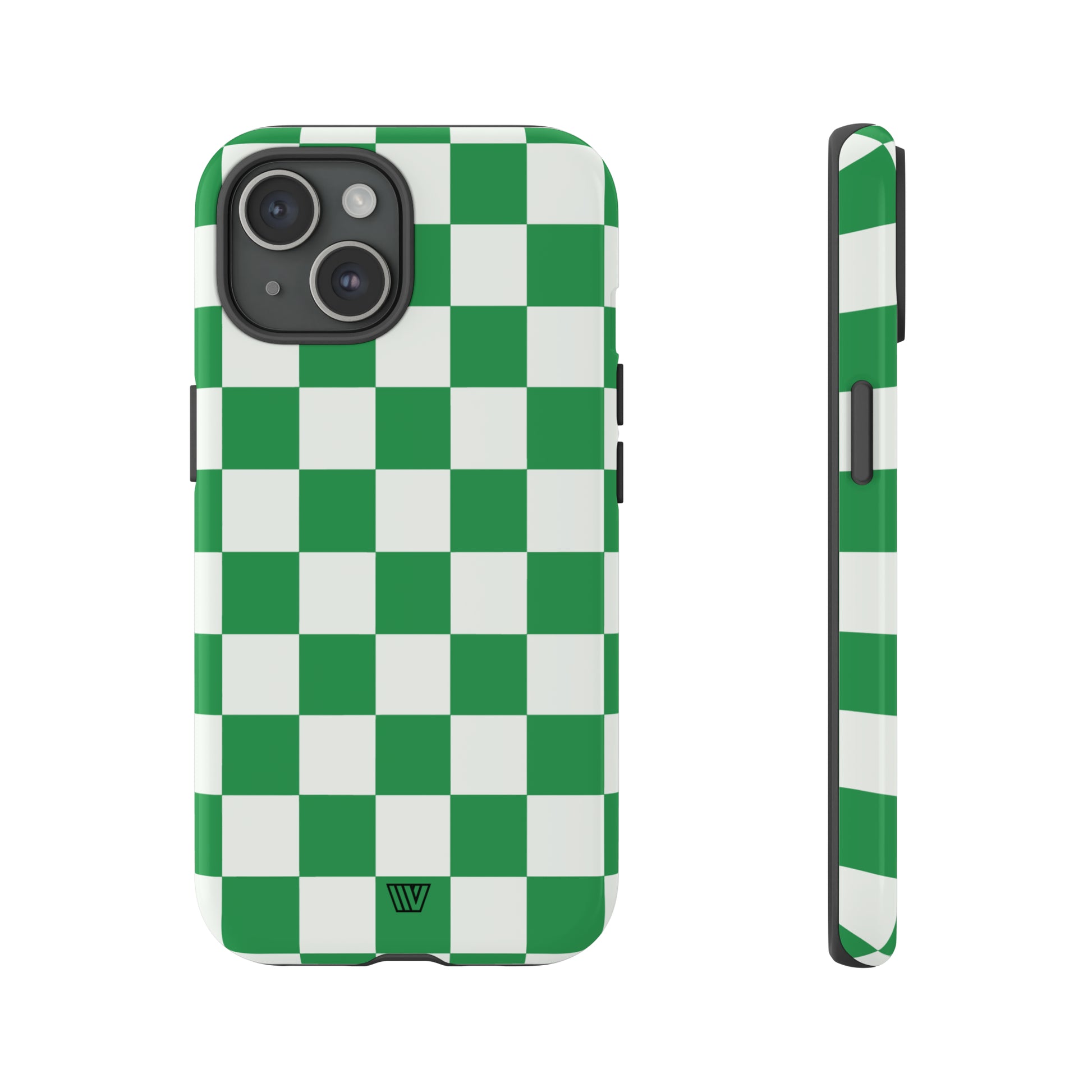 GREEN WHITE CHECKERBOARD | Tough Phone Case - Trovvve