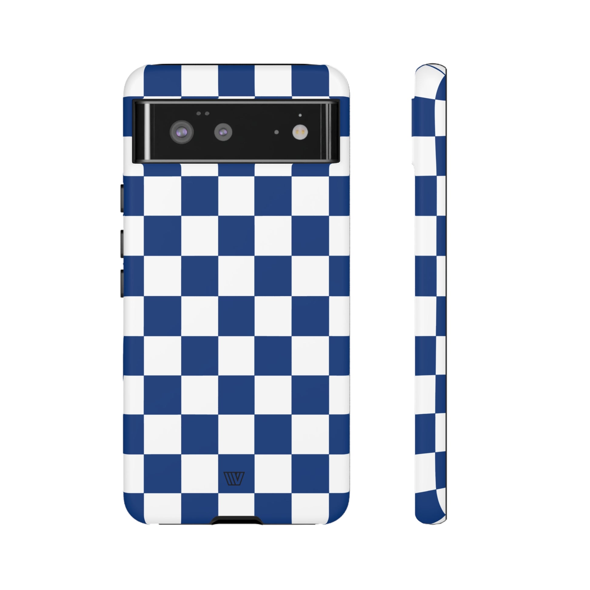 BLUE WHITE CHECKERBOARD | Tough Phone Case - Trovvve