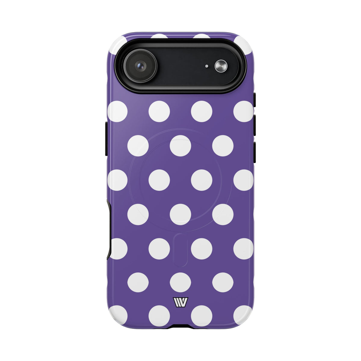 Purple Polka Dots MagSafe Tough iPhone Case – iPhone 17 Air, Glossy