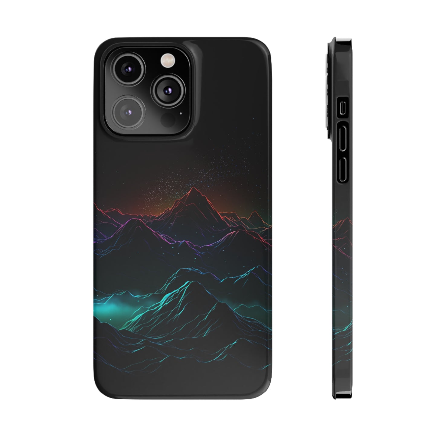 NEON MOUNTAINS | Slim iPhone Case - Trovvve