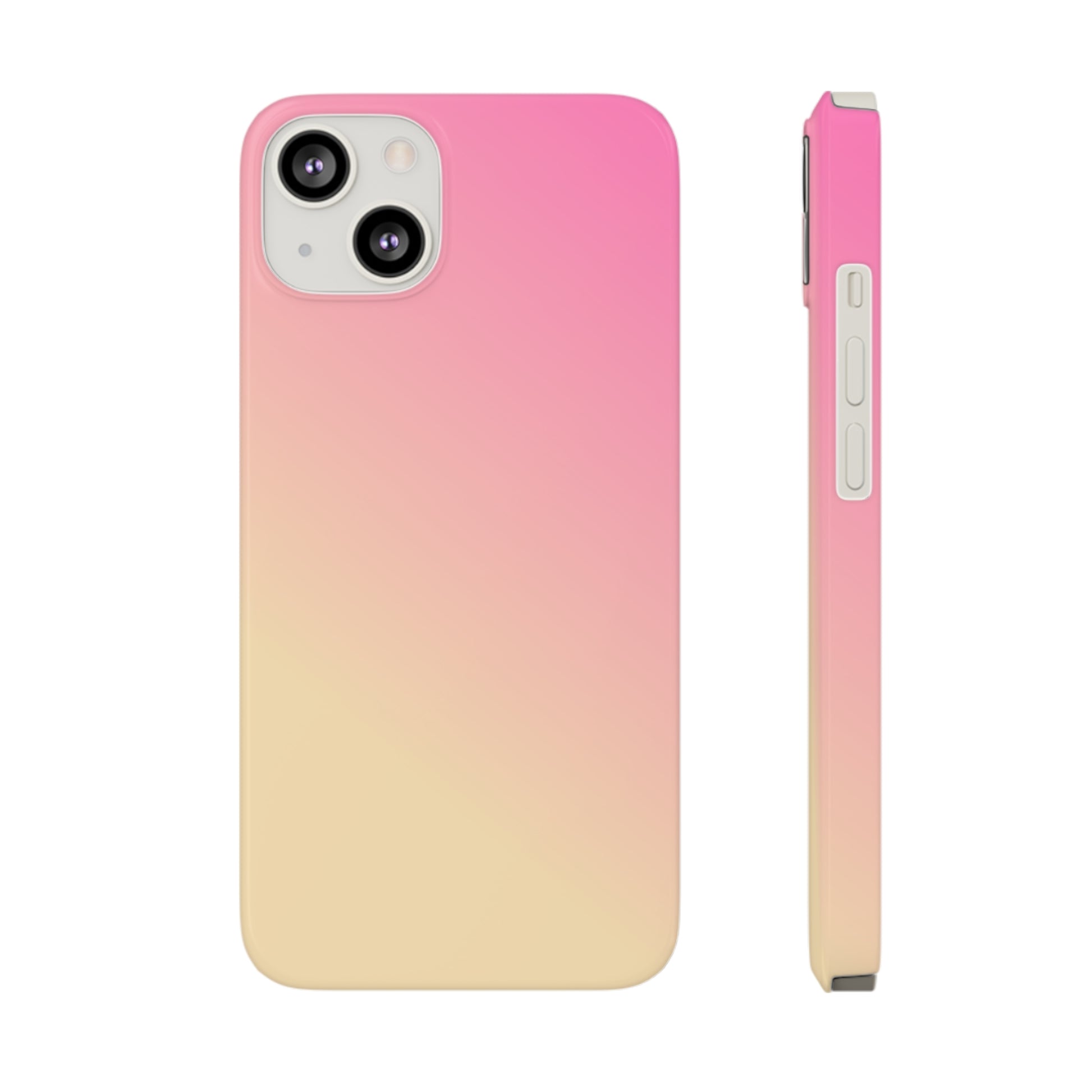 PINK YELLOW GRADIENT | Slim iPhone Case - Trovvve