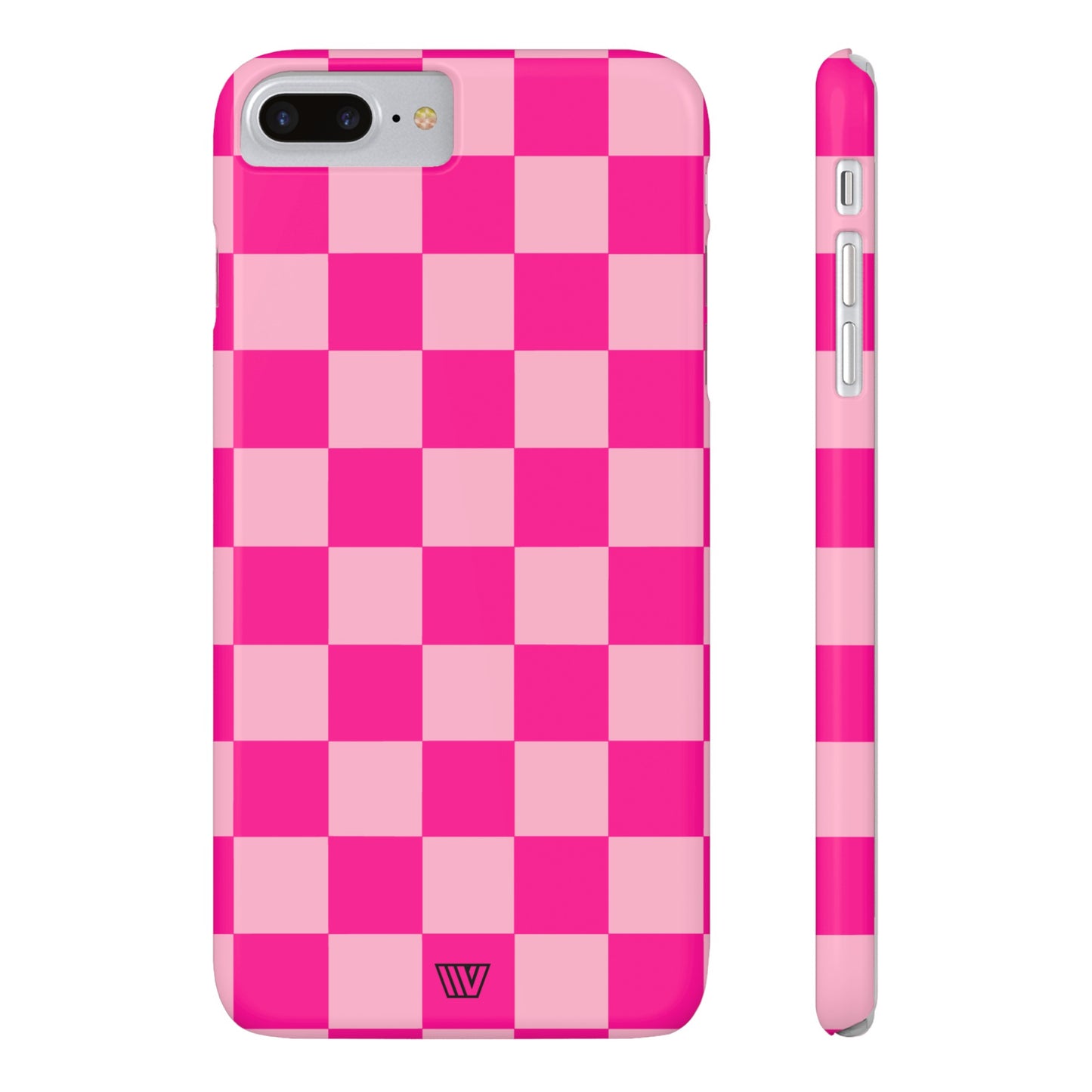 HOT PINK CHECKERBOARD | Slim iPhone Case