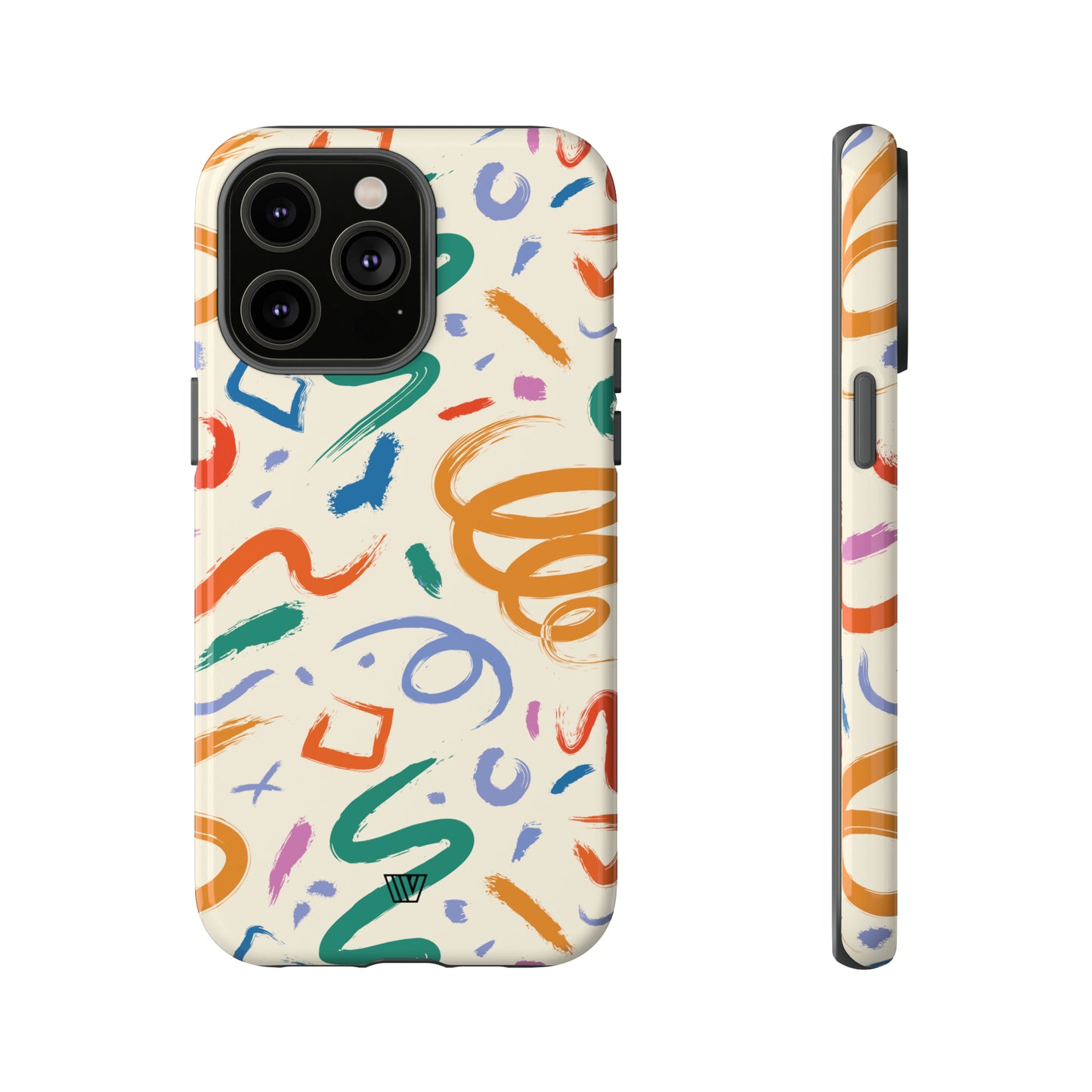 DOODLE PAINT BRUSH STROKES | Tough Phone Case