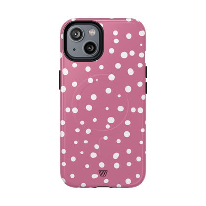 BLUSH RED DOTS | MagSafe Tough iPhone Case