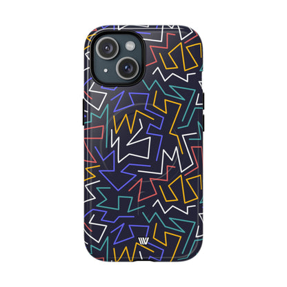 Zigzag Night MagSafe Tough iPhone Case – iPhone 15, Glossy