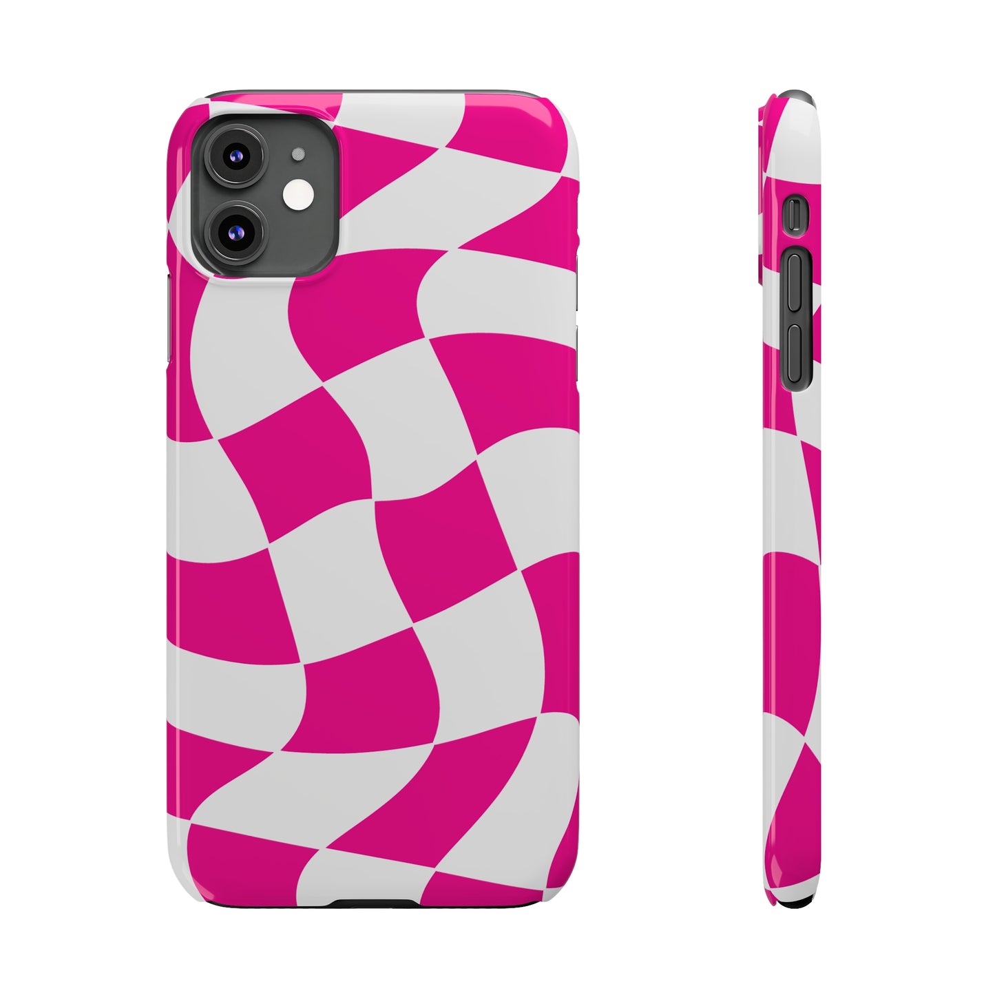 HOT PINK WAVY  | Slim iPhone Case - Trovvve