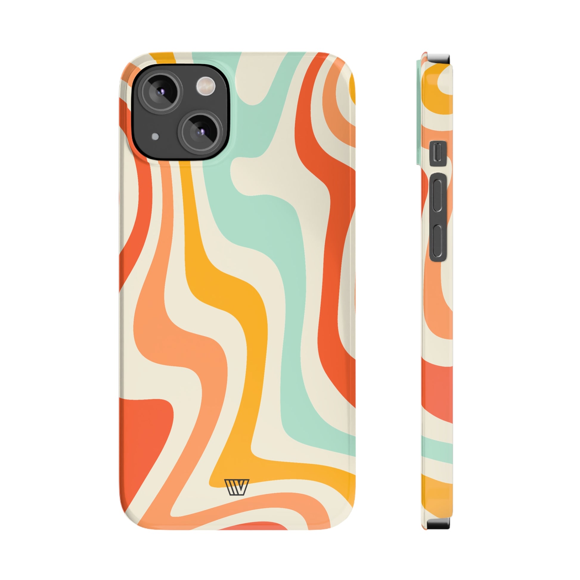 RETRO GROOVY SWIRLS | Slim iPhone Case - Trovvve