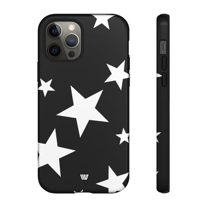 JET BLACK BOLD STARS | Tough Phone Case