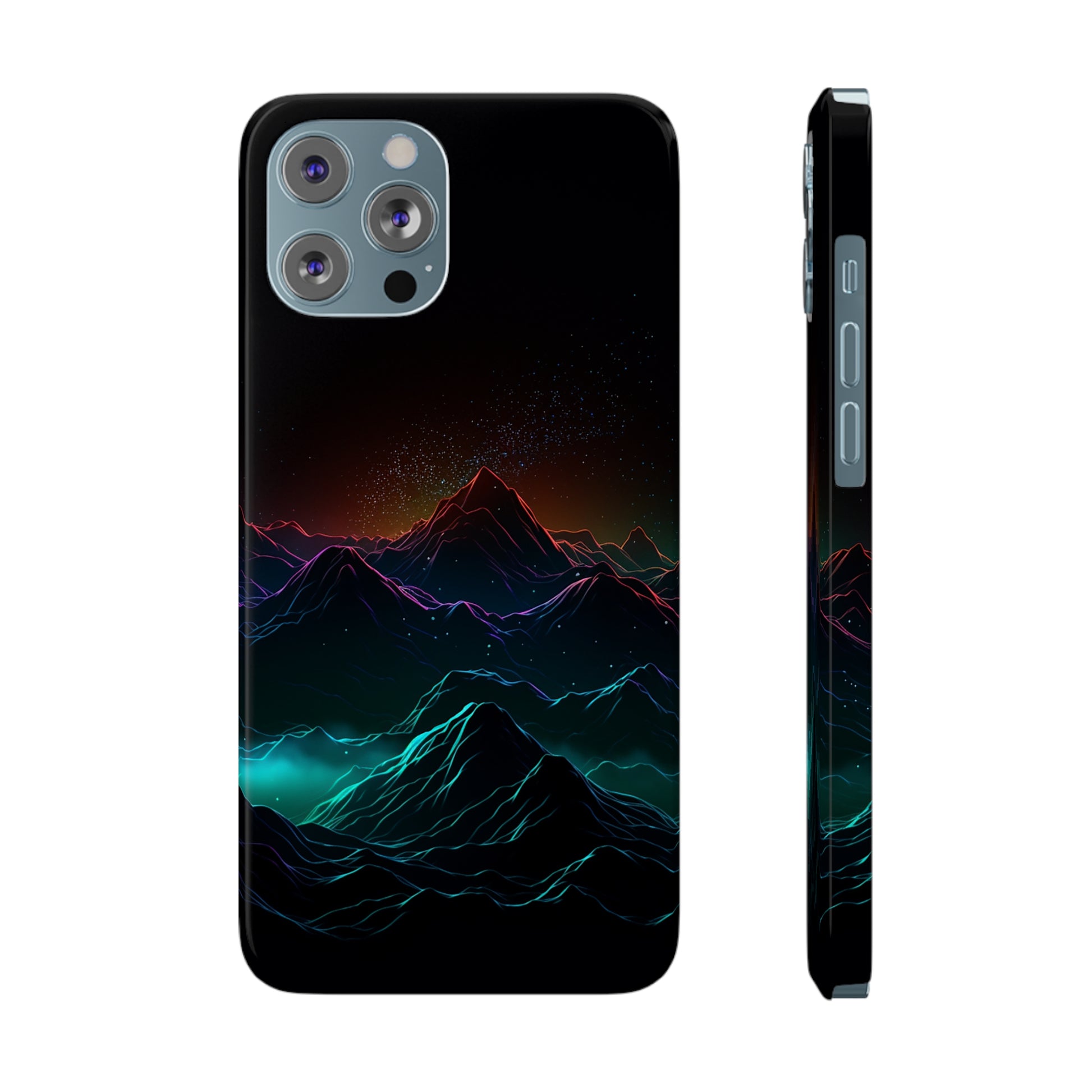 NEON MOUNTAINS | Slim iPhone Case - Trovvve