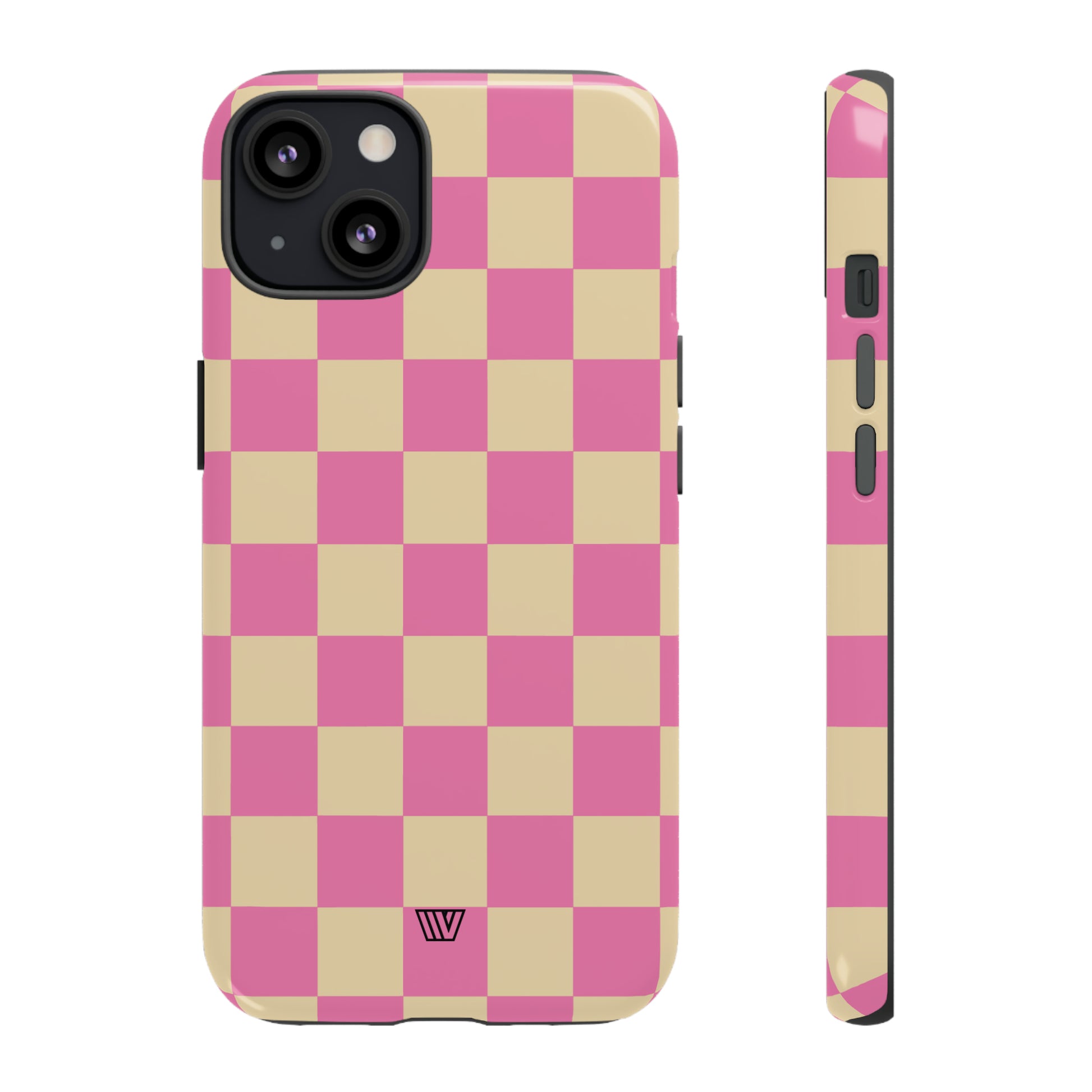 PINK TAN CHECKERBOARD | Tough Phone Case - Trovvve